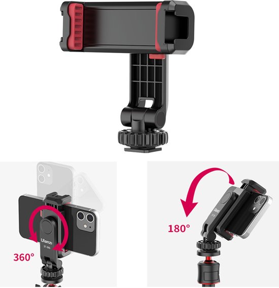 ST-06S Kantelbare Telefoonhouder met Klem - Film Verticaal | bol