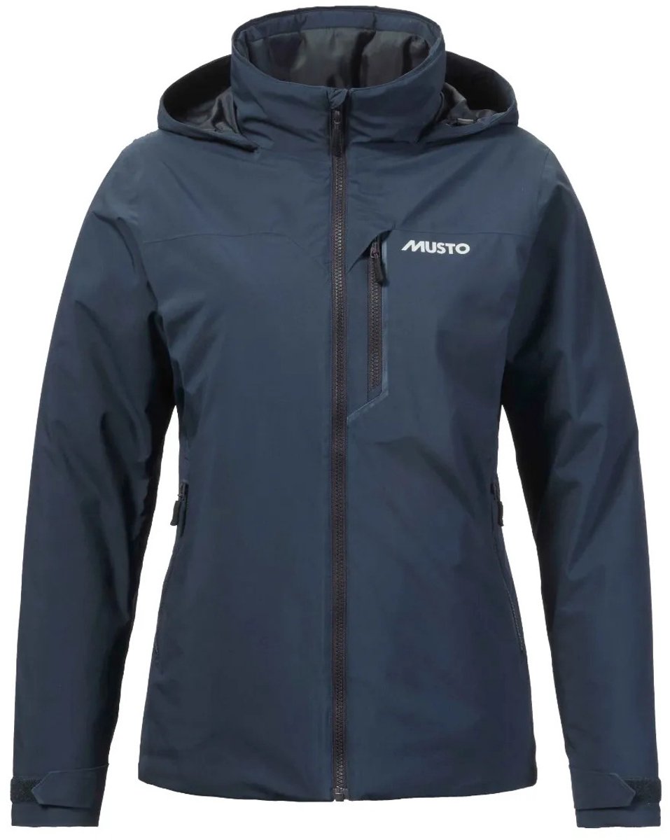 Waterdicht damesjack met capuchon Musto Br1 Pl Midlayer Blauw