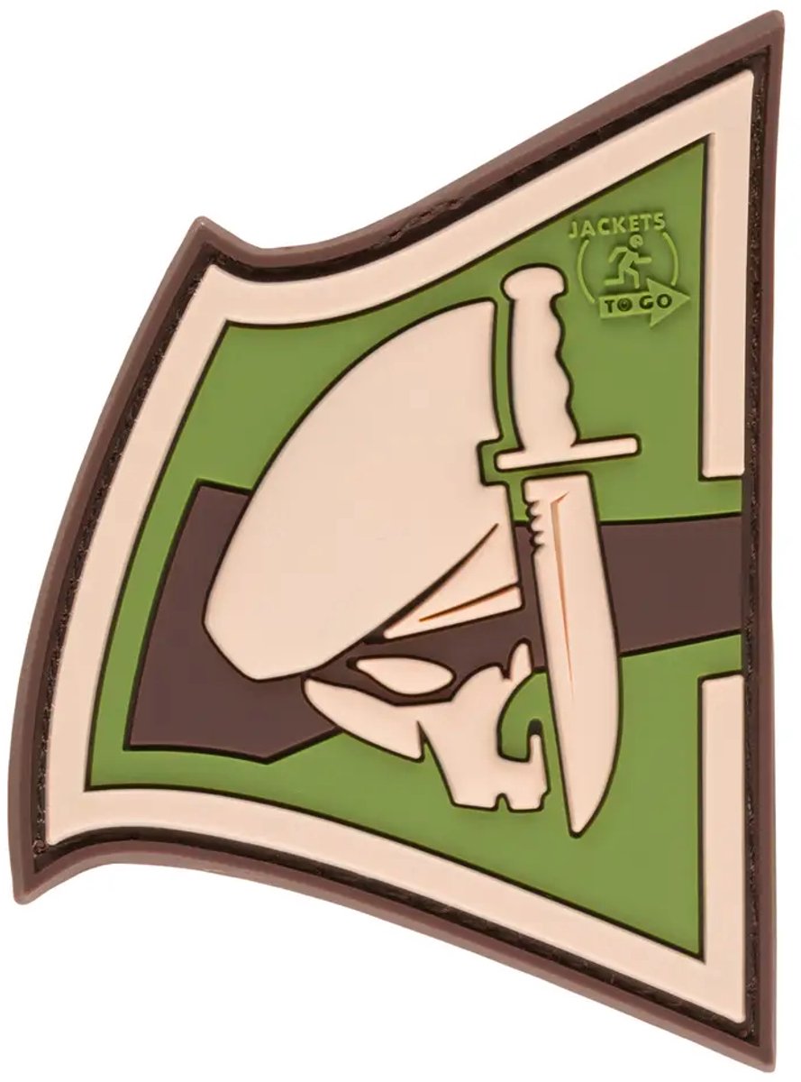 Rubberen badge JTG Rebel Skull