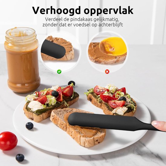 Smalle siliconen spatel: 315 ℃ hittebestendige flexibele glazen spatel met lange en slanke handgreep voor het schrapen van sauzen, roeren van zuurdeegstarters, geschikt voor kleine containers — afbeelding 5