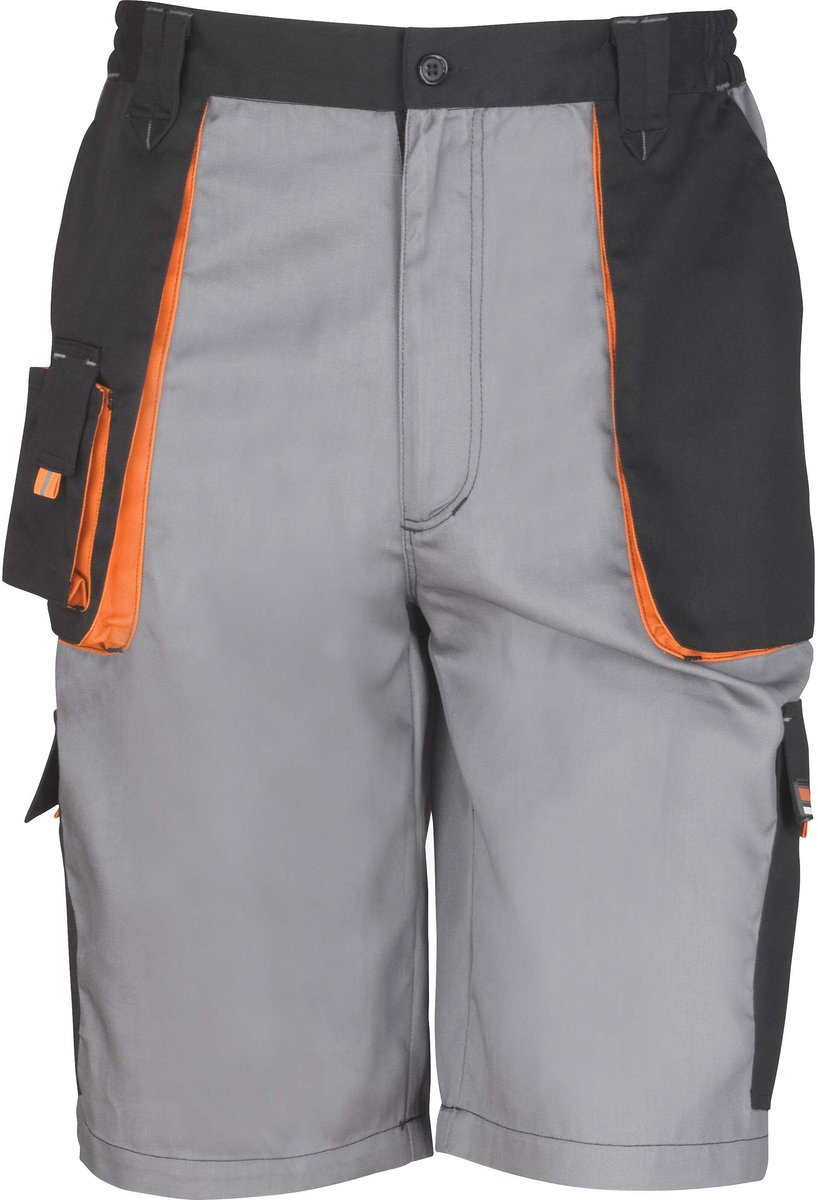 Result Lite Shorts RT319 - Grey/Black/Orange - 3XL