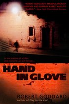 Boekomslag met de titel 'Hand in Glove' en een citaat van de New York Times. Silhouet van een persoon in de schaduw.