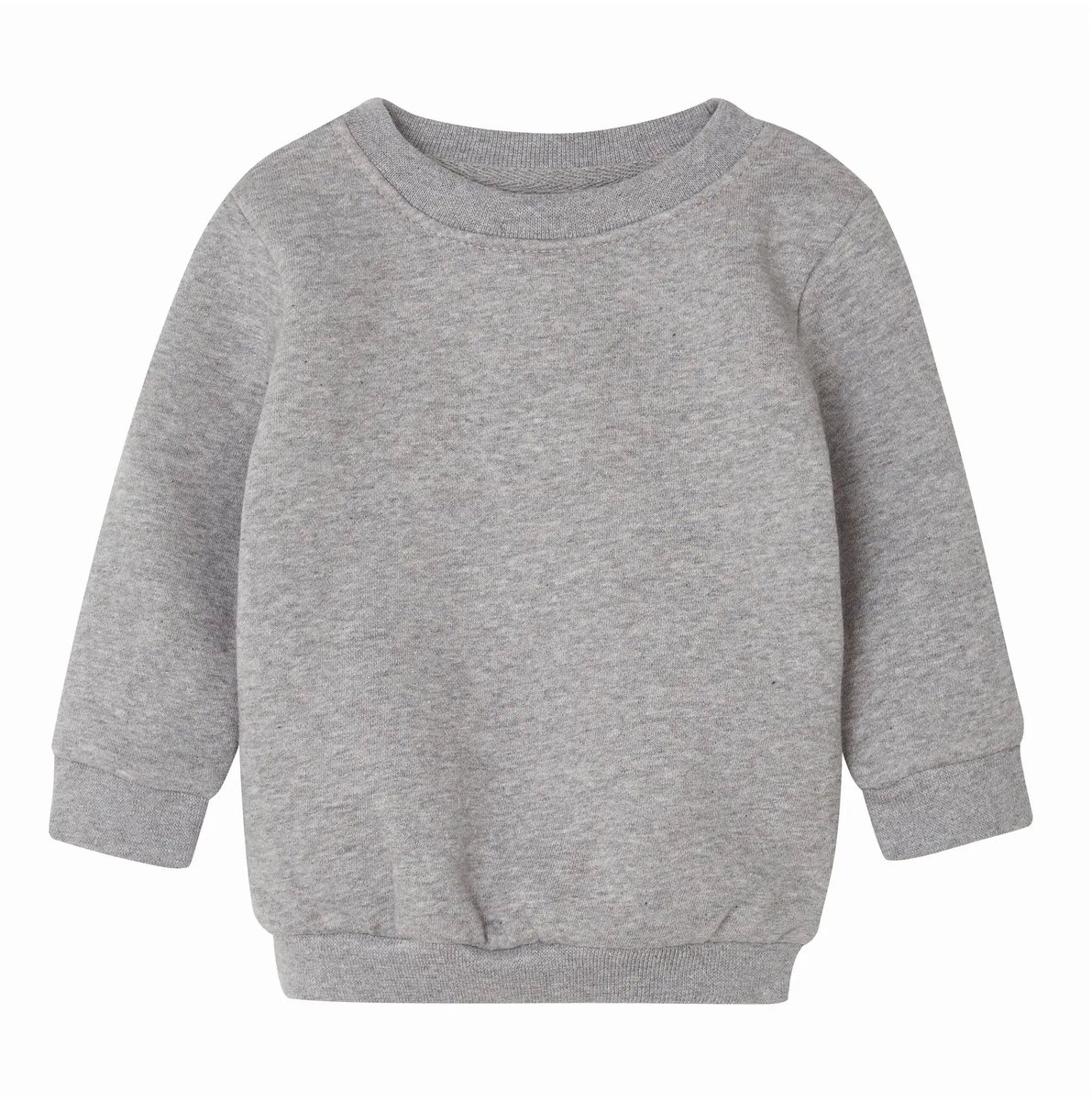 Babybugz Baby Essential Sweatshirt BZ64 - HEATHER GREY MELANGE - 12-18 months