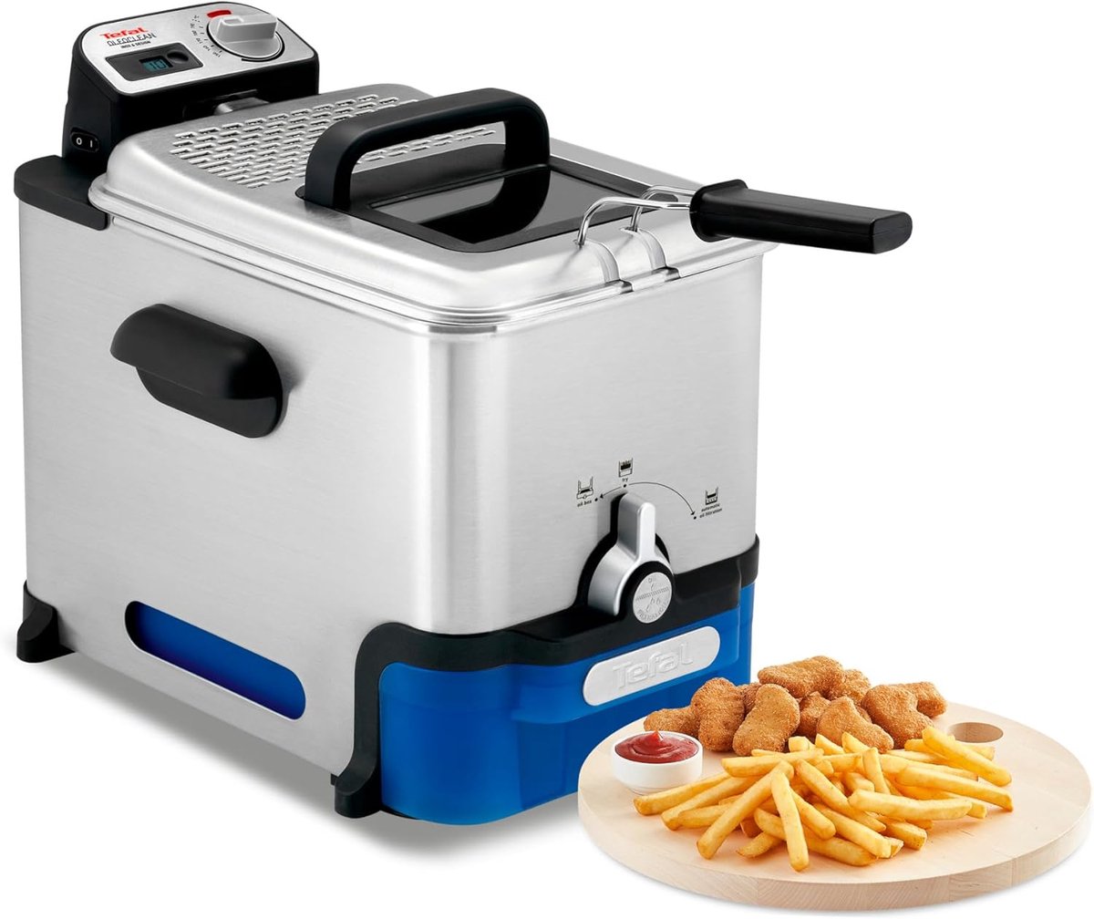 Friteuse 3,5 Liter – 2300W – Automatische Olie-/Vetfiltering – Digitale Timer – Voor 1,2 kg Friet