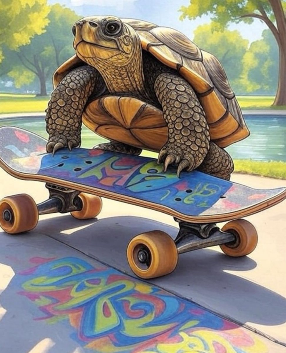 SnelShoppen - Skateboarding Turtle Notebook - Lined Journal voor Creatief Schrijven, 110 Pagina's, Grappige Humor, Perfect voor Kinderen en Volwassene