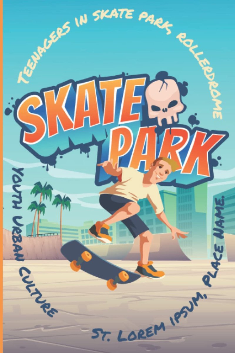 SnelShoppen - Skateboard Notebook - Lege Lijnen Notitieboek voor Skaters - Perfect Cadeau voor Skateboard Liefhebbers - 120 Pagina's - A5 Formaat - Cr