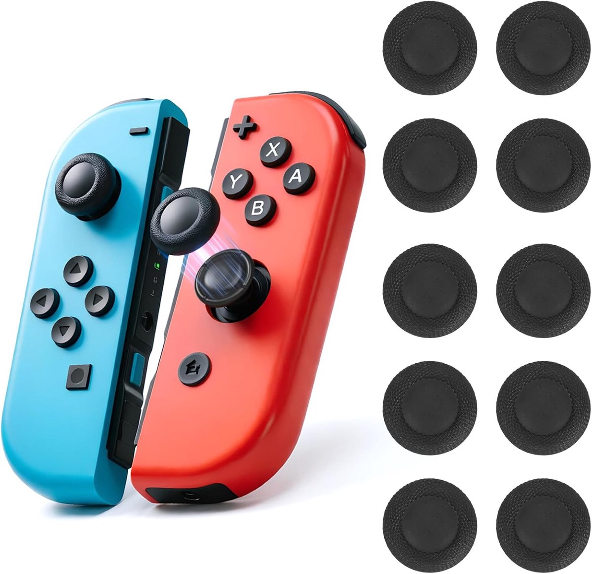 SnelShoppen - Joystick-doppen - Antislip Siliconen Gripdoppen voor Switch Joy-Con, Switch OLED, Switch Lite - Verbeterde Precisie, Comfortabel TPU, Ge