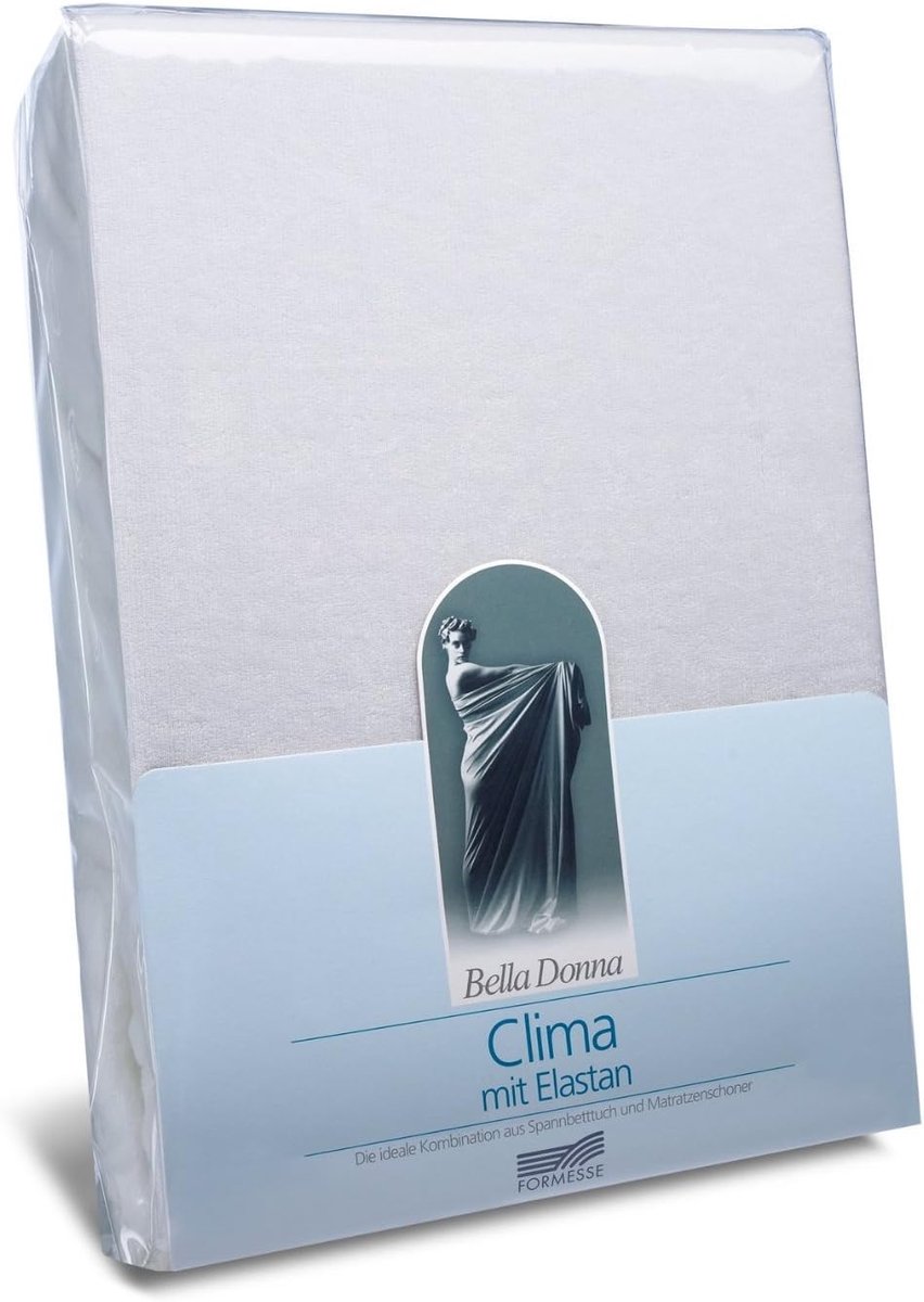 SnelShoppen - Matrasbeschermer Clima 120/200-130/220 cm Wit - Absorberend, Katoen, Tumble Dryer-Veilig, Vochtregulerend, Mijt- en Bacteriewerend, Eenv