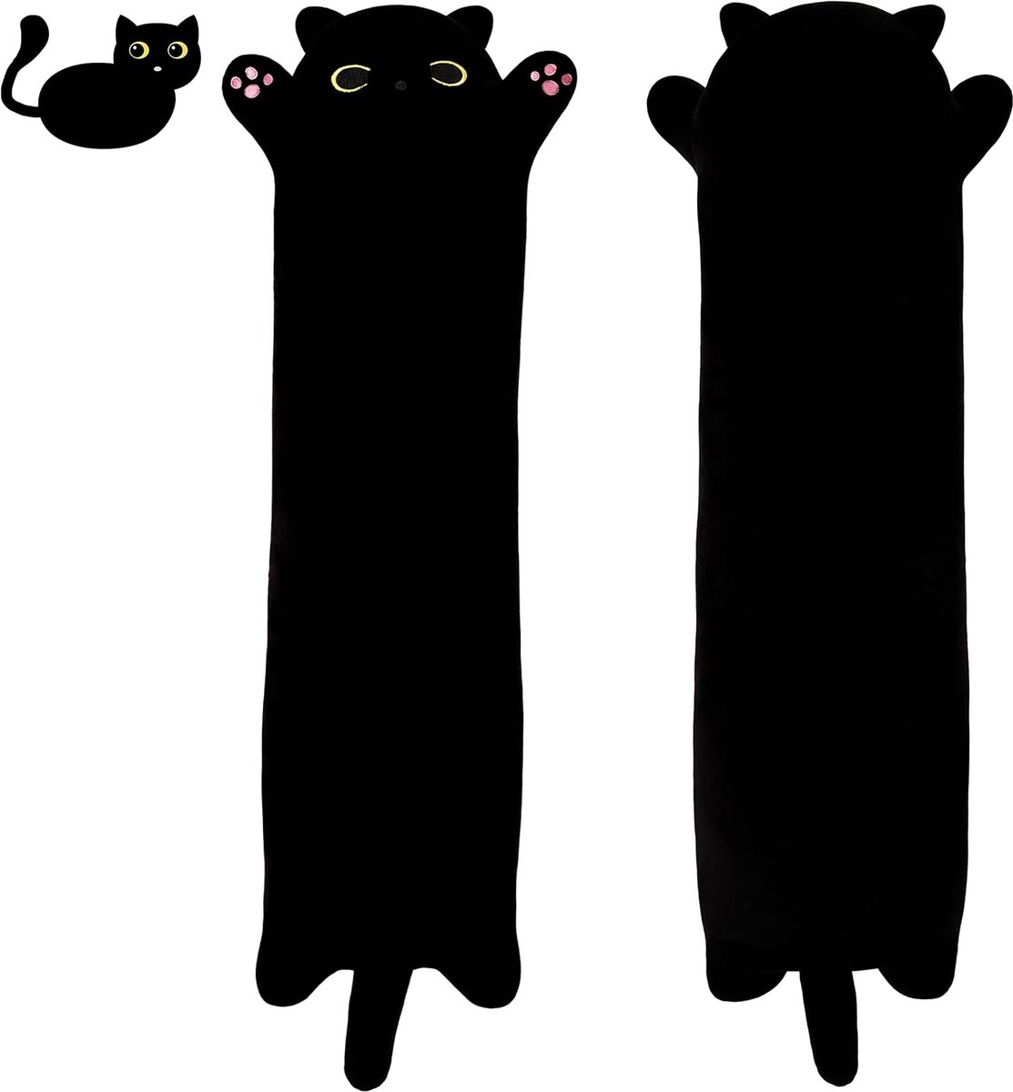 SnelShoppen - 70 cm Kat Plush Kussen - Superzacht Cuddly Kussen - Pluche Dier Speelgoed - Perfect Cadeau voor Kinderen en Vriendinnen