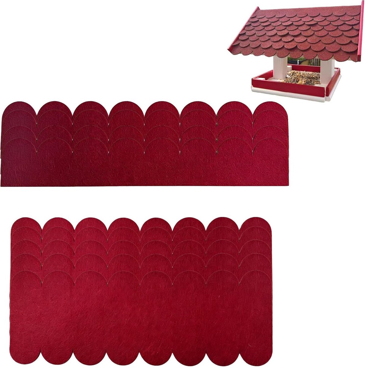 SnelShoppen - 32 stuks waterdichte dakshingles stickers voor vogelhuisje, lichtgewicht gordelroos voor hokken, insectenhotels, modelbouw en zuilafdekk