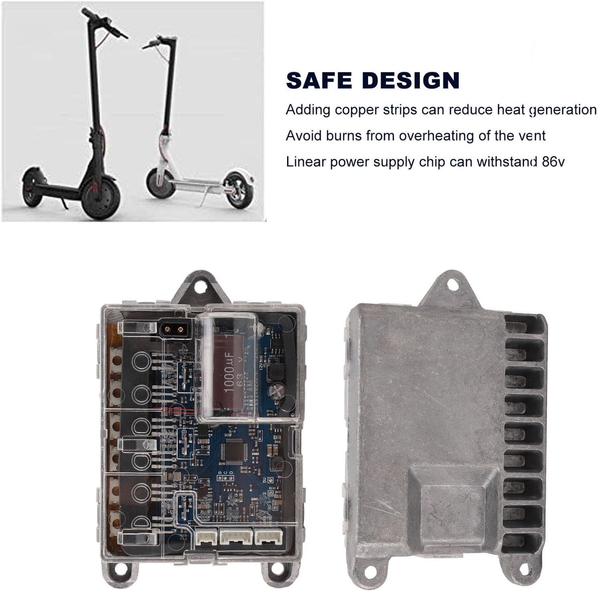 SnelShoppen - Vervangingscontroller V3.0 voor Elektrische Scooter, Moederbord ESC Switchboard, Compatibel met Xiaomi M365 Pro Pro 2, Upgrade Firmware,