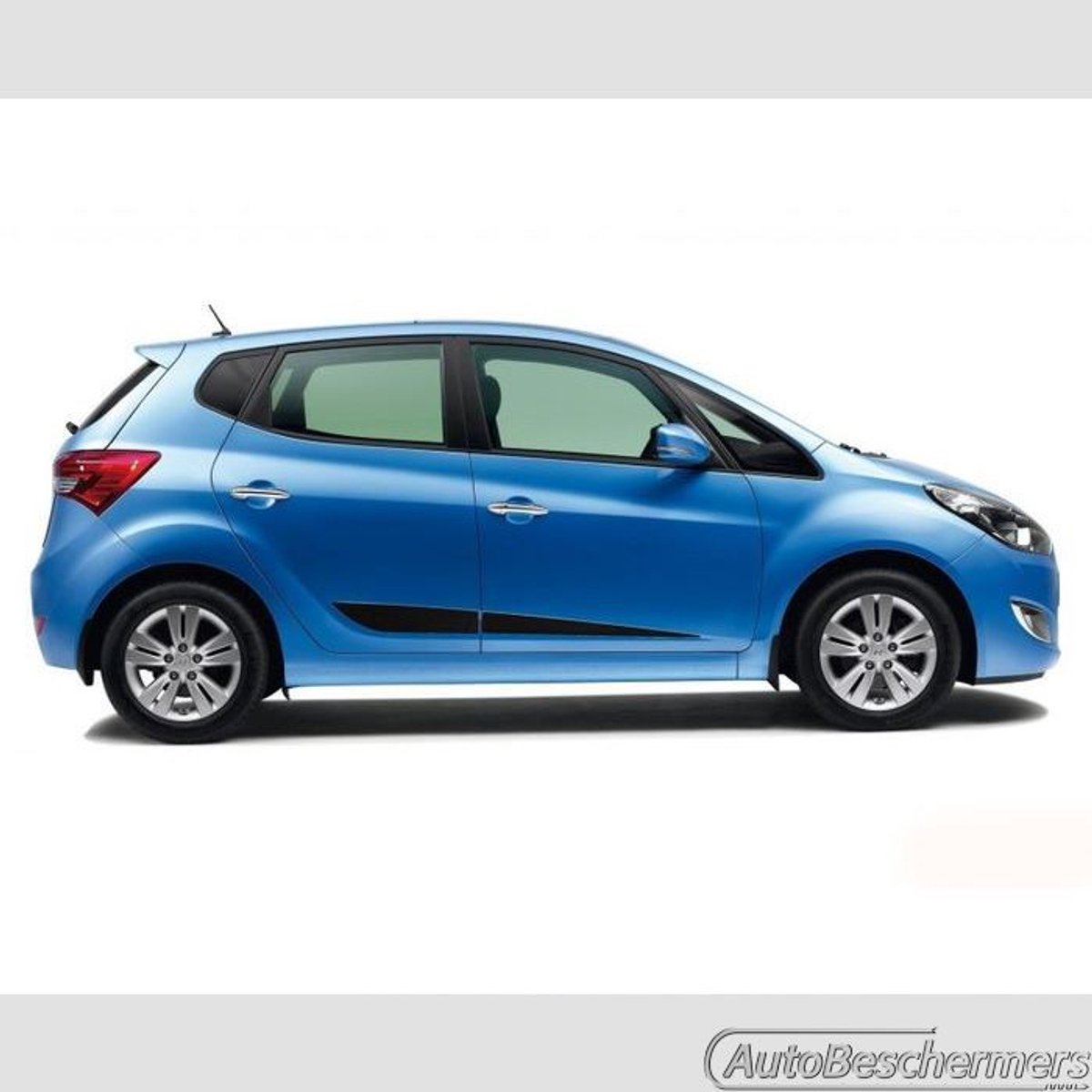 Stootlijsten set zwart voor Hyundai iX20 11.2010-. De stootstrips zijn zelfklevend. Set a 4 stuks (#0033)