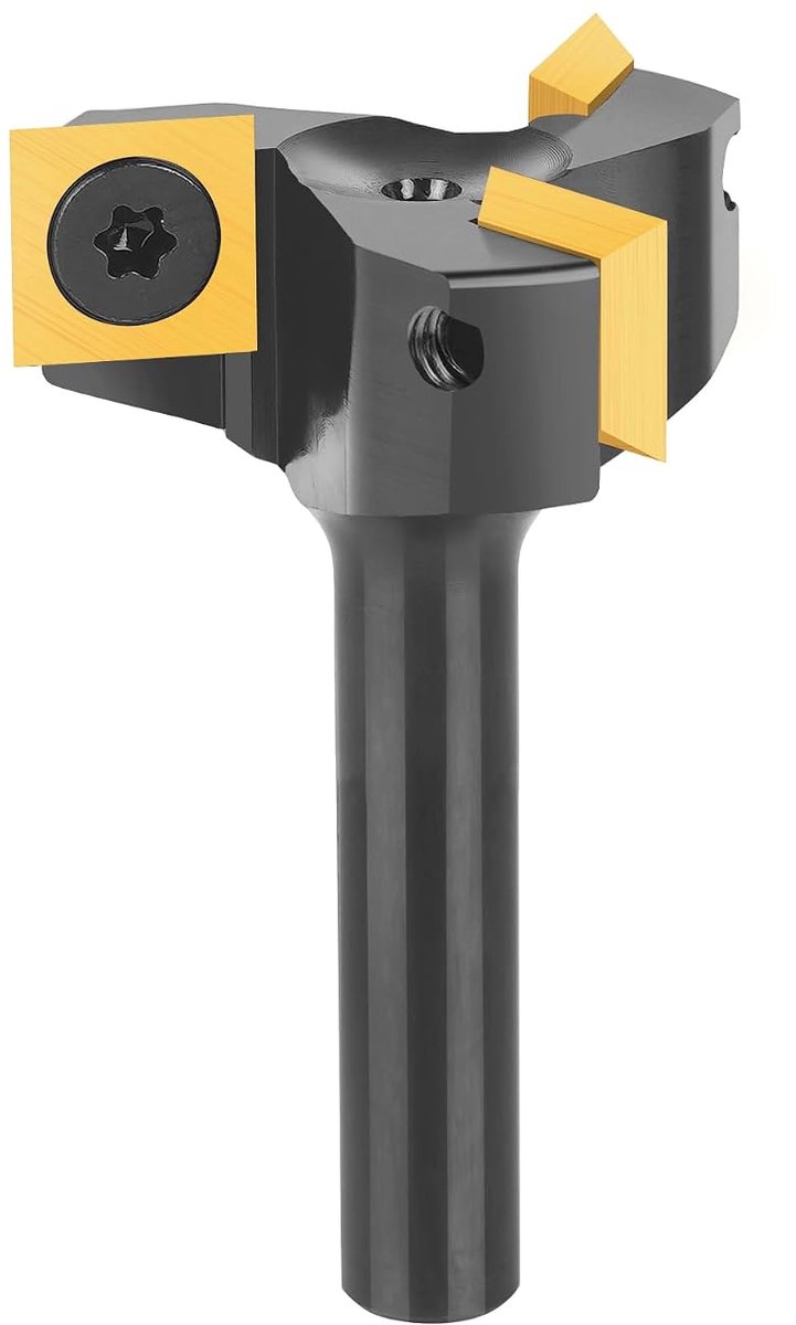 SnelShoppen - Planer Cutter 8mm Shank 35mm Diameter voor CNC Frezen - Houtbewerking, 3 Snijkanten, Tungsten Carbide Inzetstukken, Efficiënt en Duurzaa