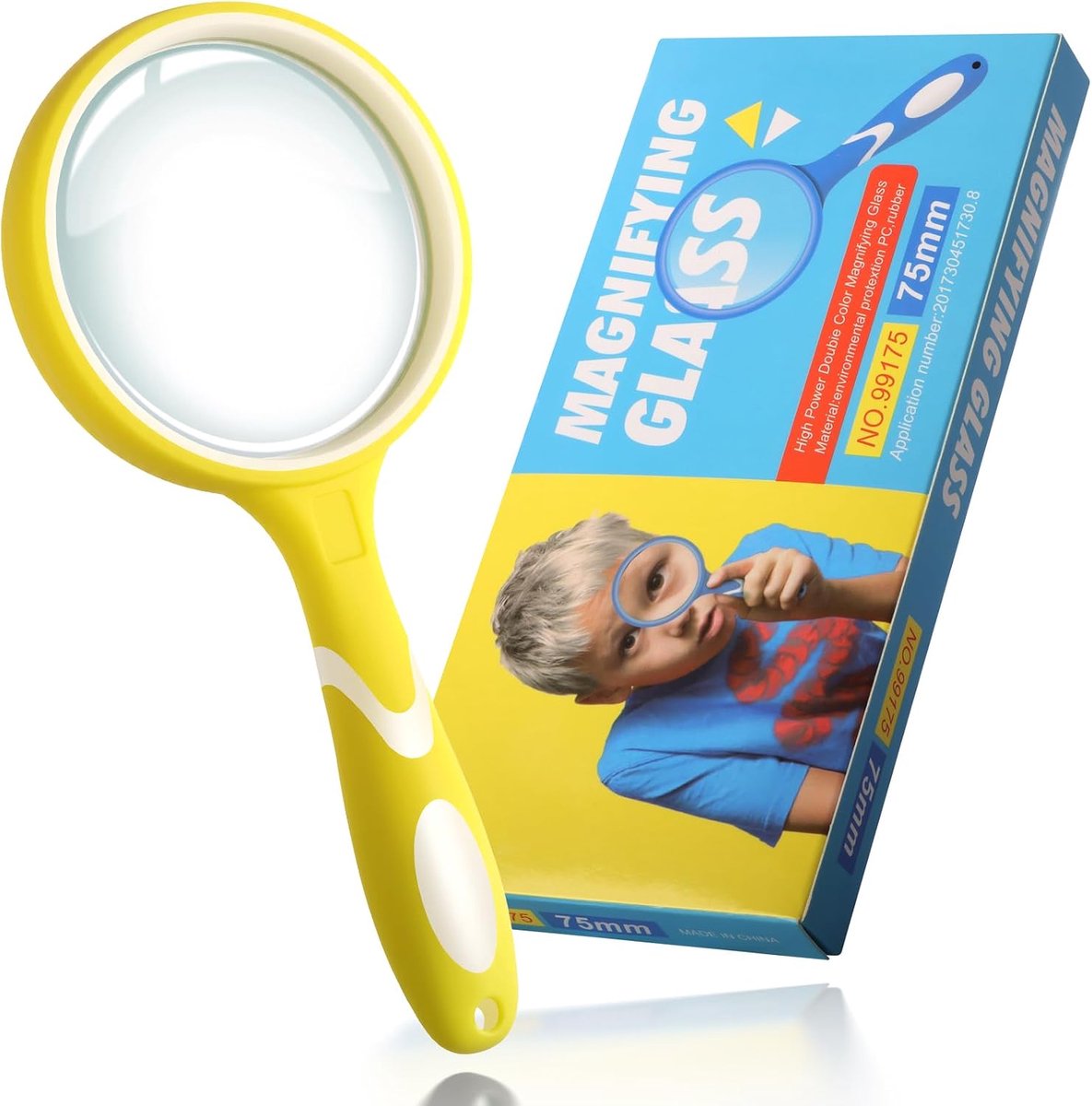 SnelShoppen - 10x Vergrootglas voor Senioren en Kinderen, Antislip Handloupe voor Lezen, 75mm Vergrootglas voor Nauwkeurig Werk en Hobby Observatie, G