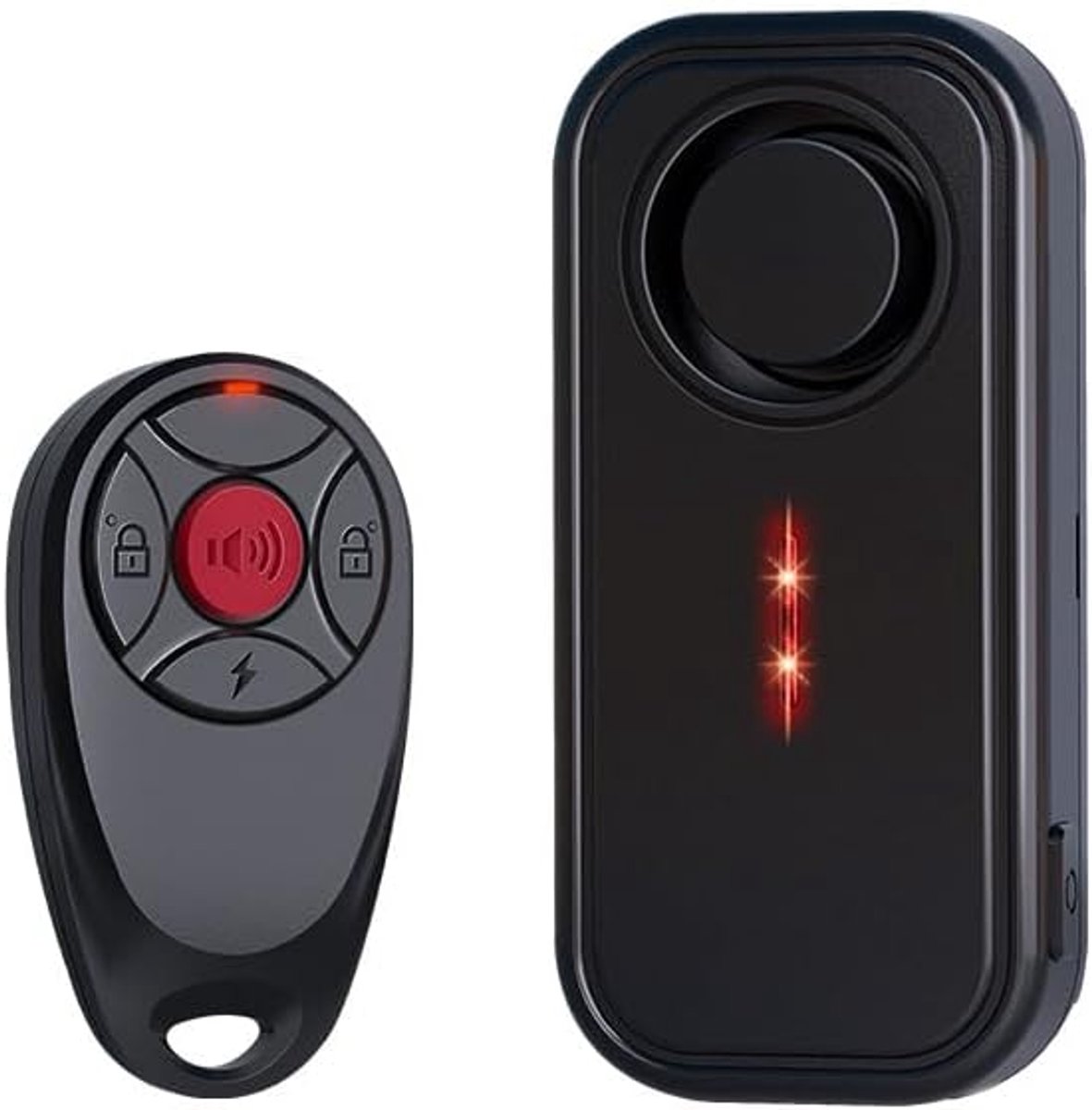 SnelShoppen - Anti Diefstal Fiets Alarm met Afstandsbediening, 113dB Draadloze Trilling Motorfiets Alarm voor E-Bikes en Scooters, Waterdicht Systeem