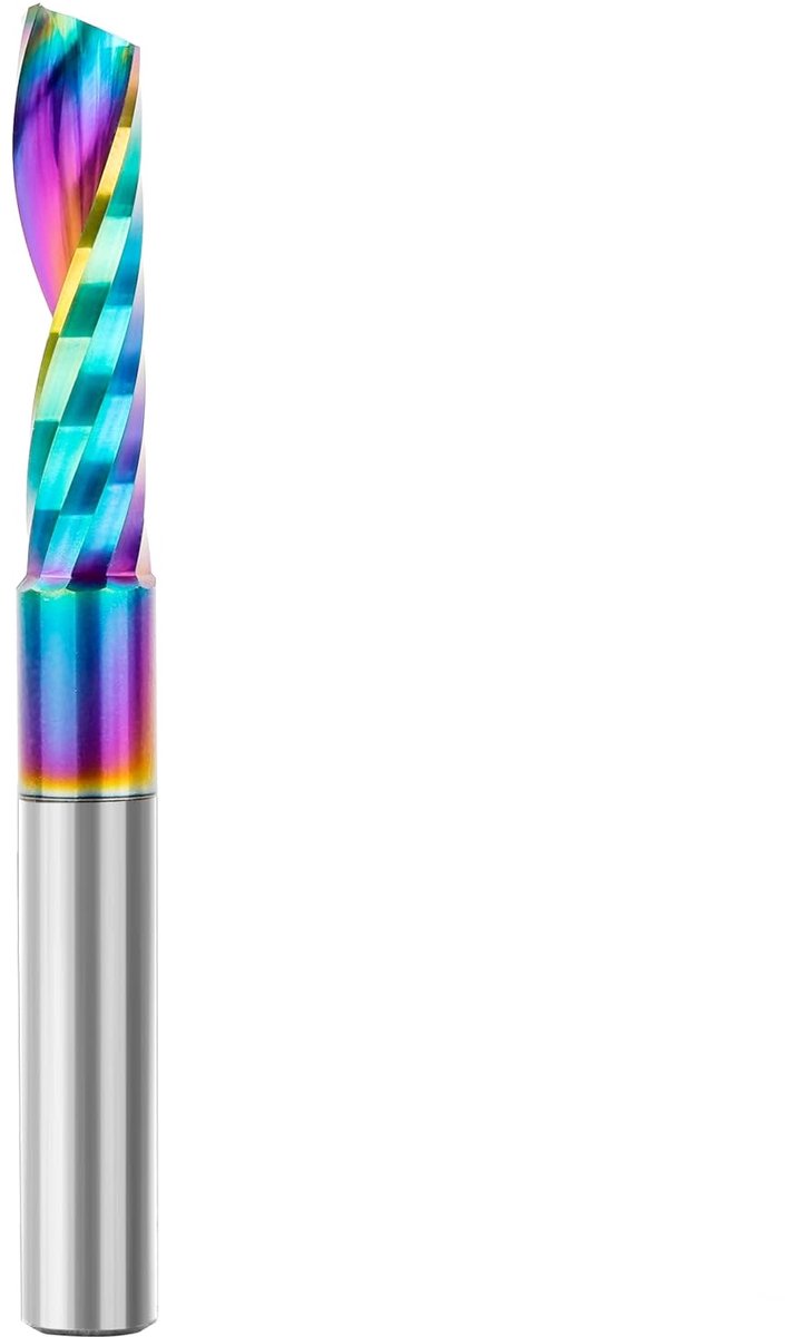 SnelShoppen - Aluminium Frees Cutter 8 mm, VHM CNC Frees met DLC Coating, 32 mm Snijlengte voor Hout, Acryl, Messing - Precisie Frees voor Diverse Toe
