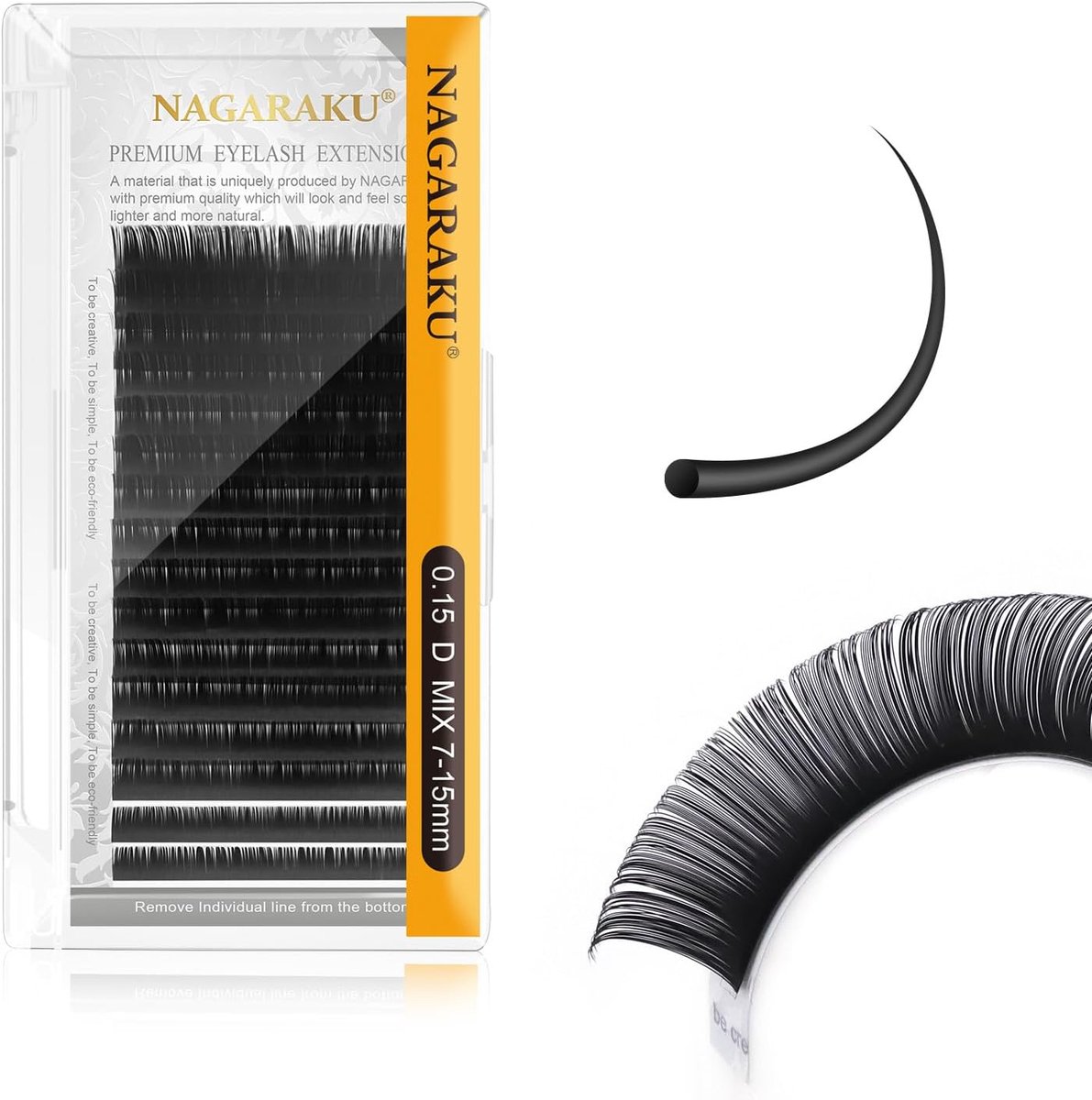 SnelShoppen - Eyelash Extensions Classic 1:1 - Individuele Wimpers - Semipermanente Matte Zwarte PBT - 16 Rijen - 7-15mm - Professionele Wimper Grafti