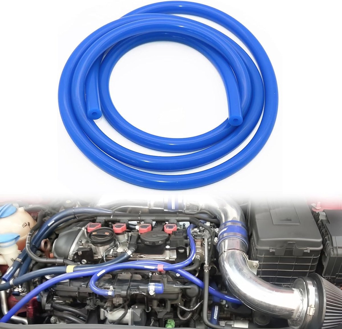 SnelShoppen - Silicone Vacuümslang, 3 mm Binnen Diameter, 3 m Blauw, Flexibele Slang voor Lucht, Pompen, Turbines, Inlaat- en Uitlaattoepassingen