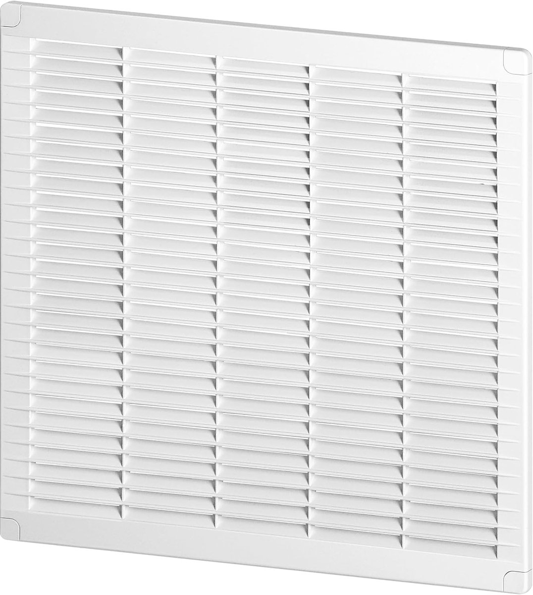 SnelShoppen - Ventilatiegrille 300x300mm Vierkant Wit Zonder ABS Flens - Voor Binnen en Buiten - Goede Luchtcirculatie - Makkelijk te Bevestigen