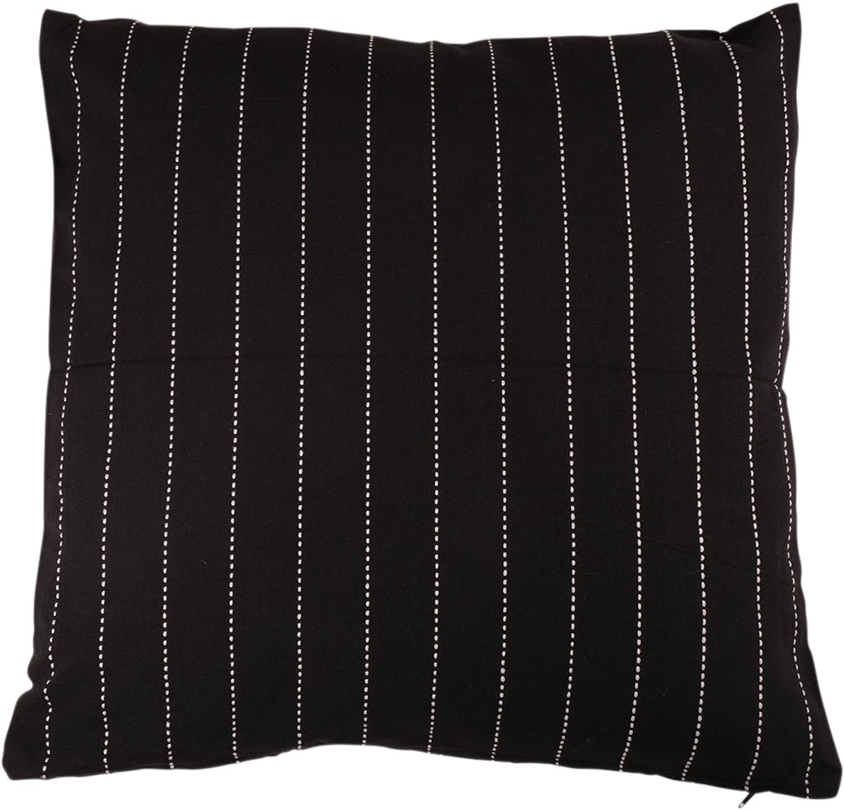 Cushion zware krijtstreep 50x50 zwart