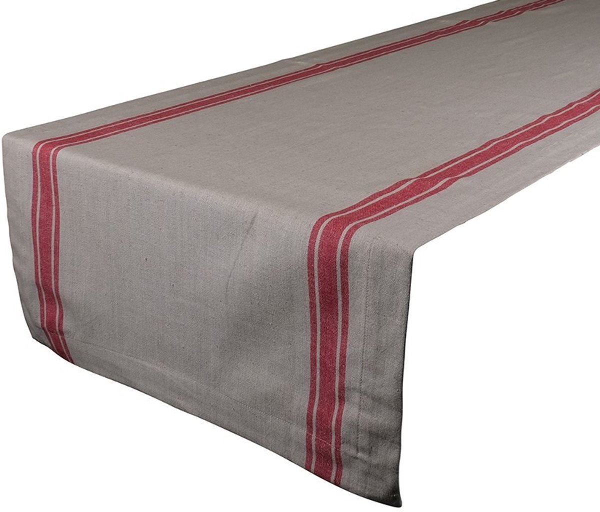 Side Stripes Tafelloper rood 50x140cm