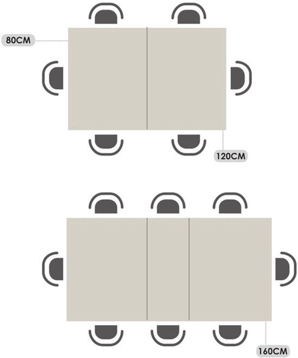 Uitbreidbare Eetkamerset – Eettafel Set – Dinerset – Keukenset – Stoelenset – Zwart Met Gr