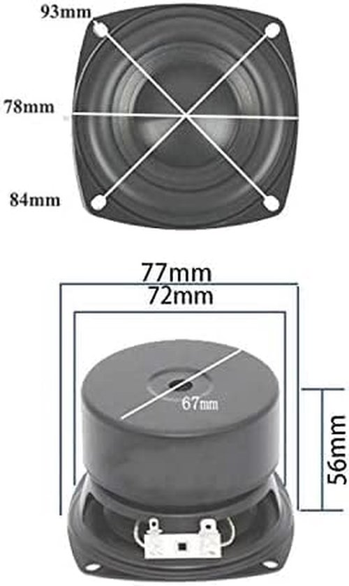 Hifi Bass Speaker - Draagbare Unit - Muziek Luisteren - Krachtige 25W Output - 3 Inch - Blauw — afbeelding 4