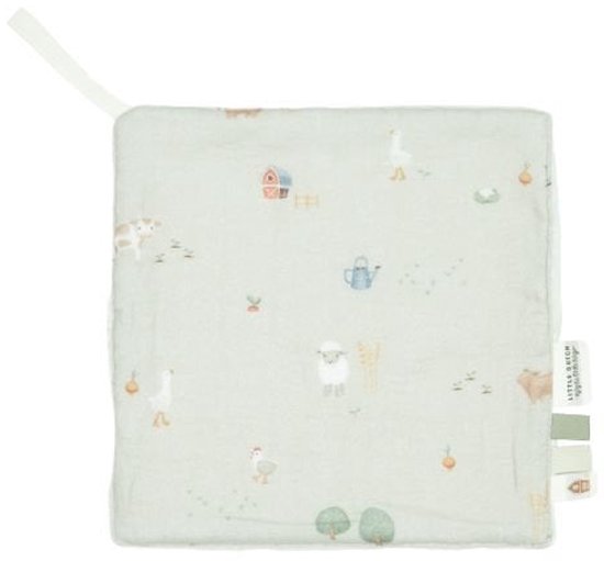 Little Dutch Little Farm - Knuffeldoek - Hydrofiel - Biologisch katoen - 20 x 20 cm van Little Dutch — afbeelding 2
