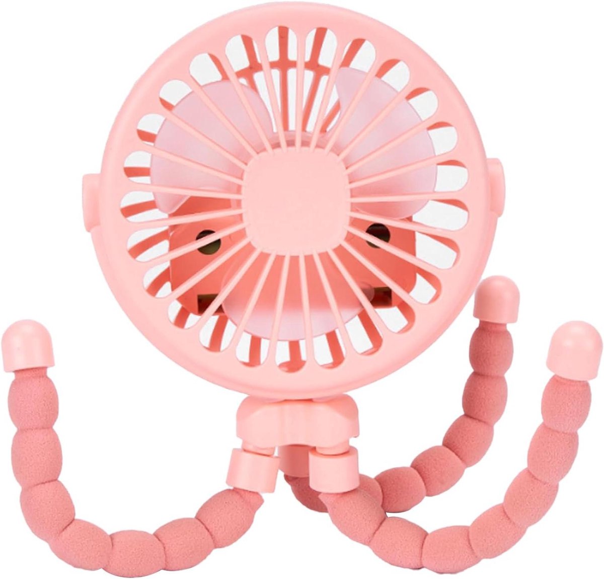 Kinderwagen Ventilator - Draagbare Koeler - Comfort Tijdens Reis - Stille Werking - 18 x 10 x 5 cm - Roze