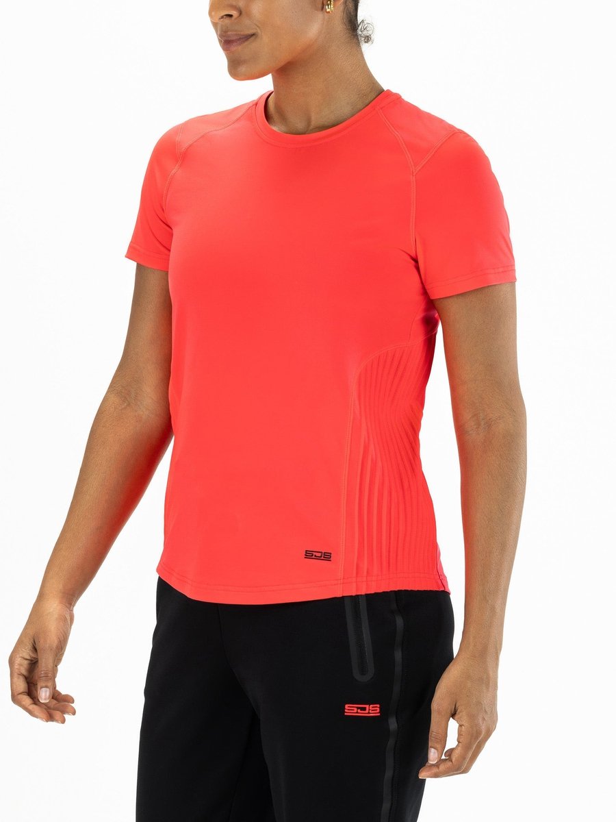 Sjeng Sports SANDRINE - Maat: XS Watermelon - Fitness & Training Shirt Vrouwen - Sportshirt - 90% polyester, 10% elastaan