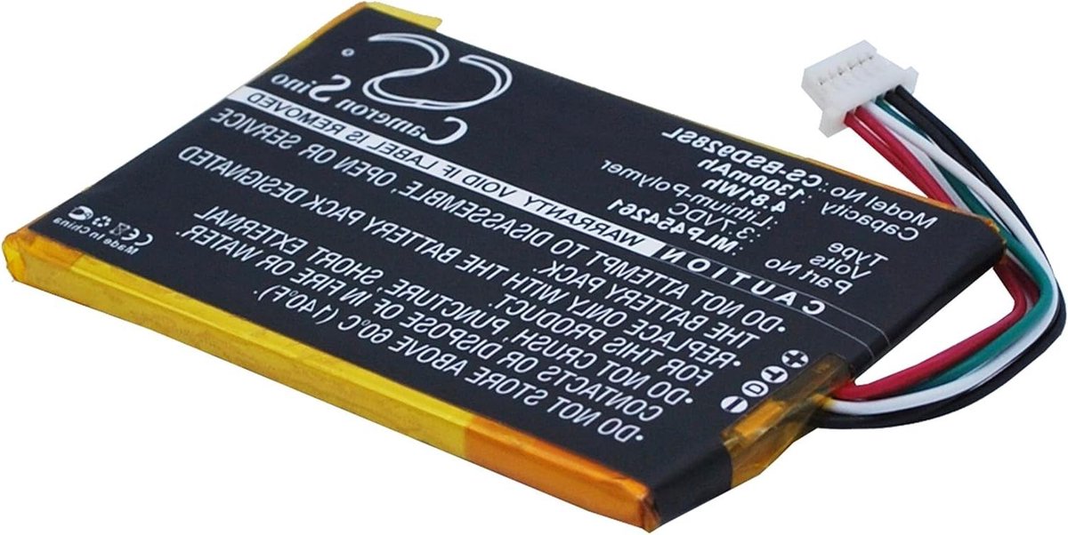 Batterij Vervanging - Oplaadbare Energiebron - Apparaat Gebruik - Hoge Capaciteit - 1300mAh - Zwart