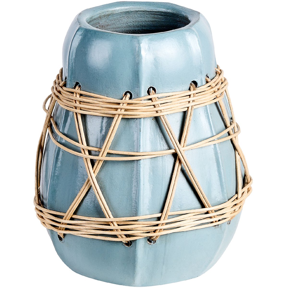 Beliani KAMERING - Decoratieve vaas - Lichtblauw - Terracotta