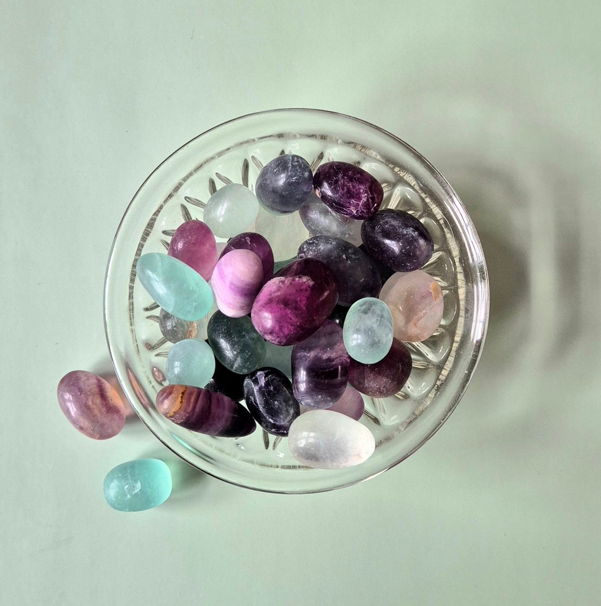 Crystal Candy Fluorite Tumbled Gemstone 3-4cm