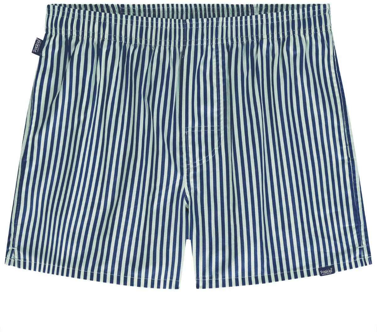 Pockies heren wijde boxershort striped blauw II