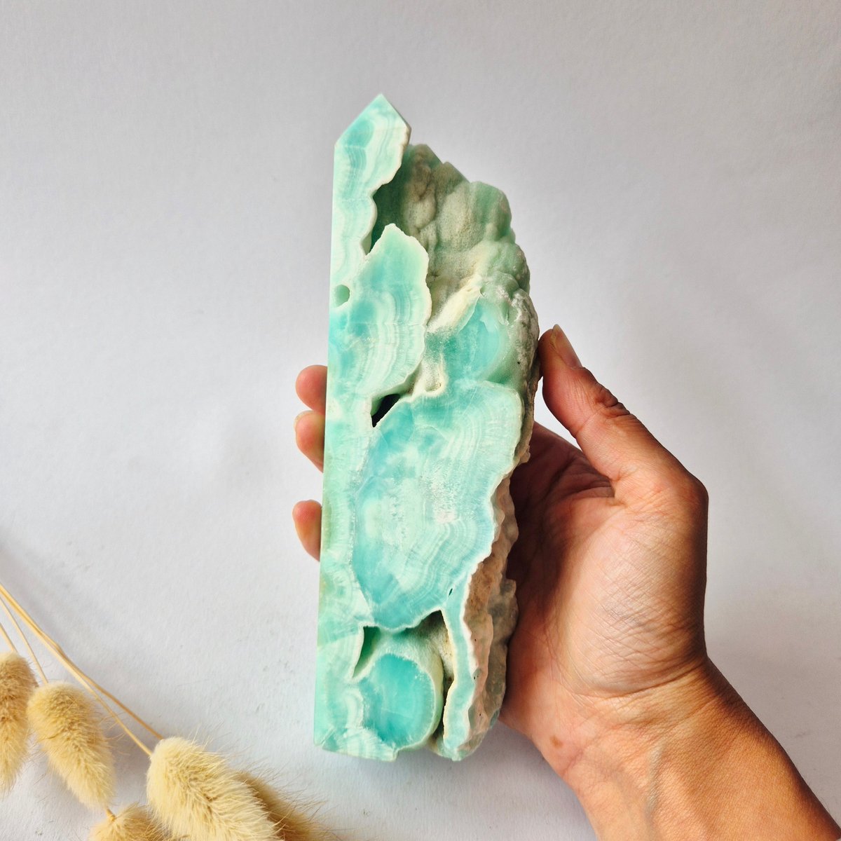 Grote Druzy Hemimorphite XL Toren 650g – Uniek Edelsteen natuurkunstwerk