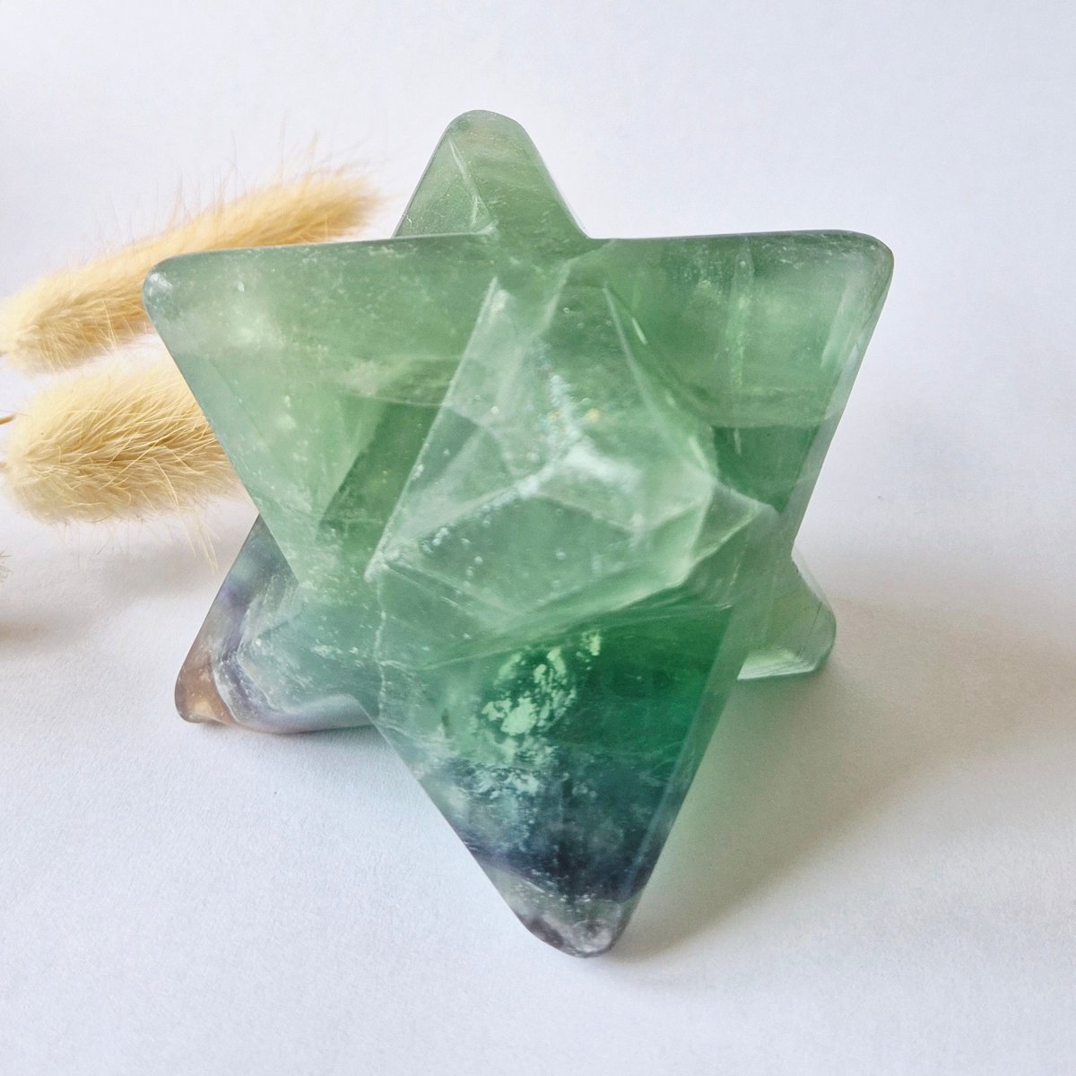 Fluoriet Merkaba Ster 55 mm