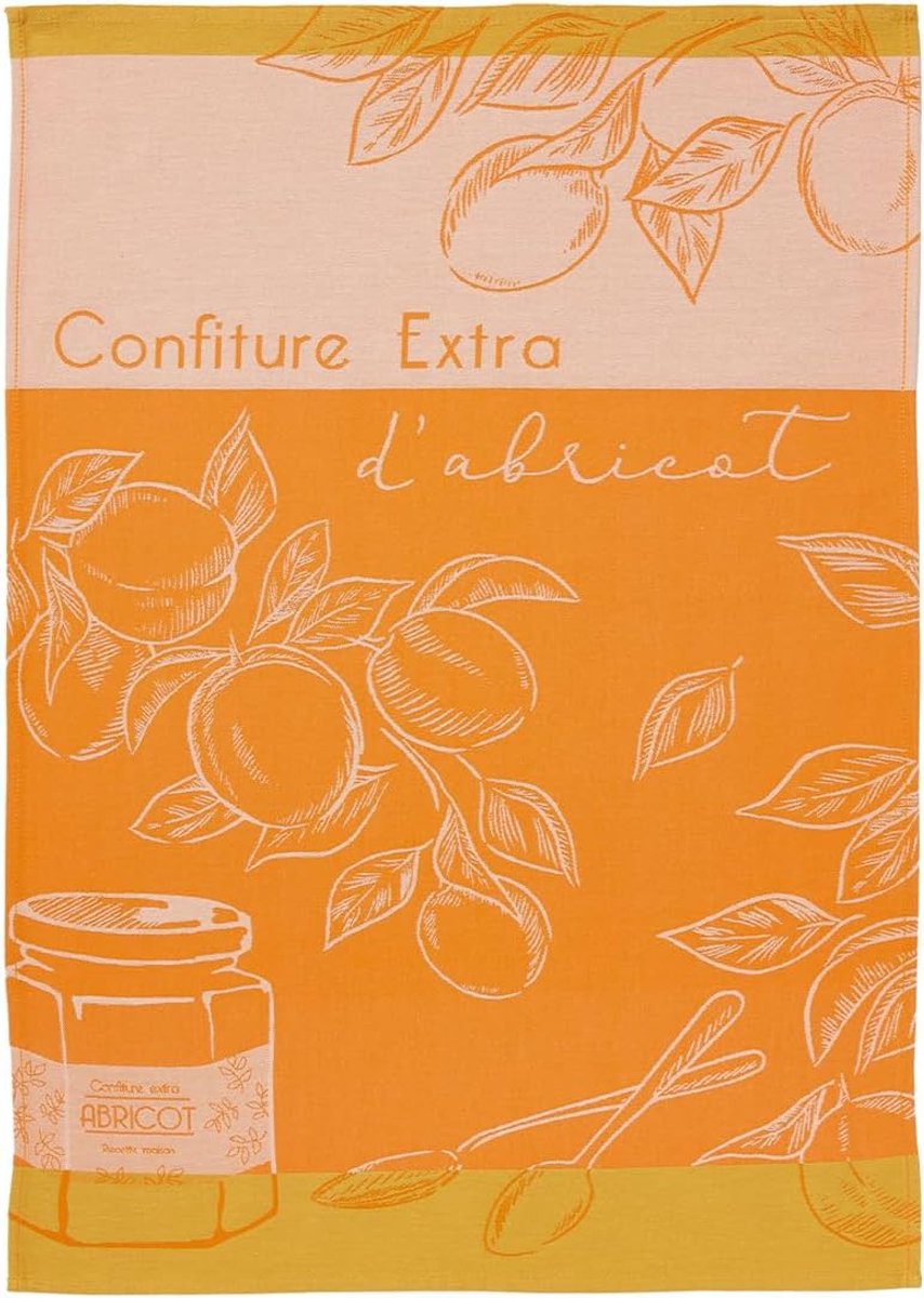 SnelShoppen - Keuken Theedoek van Katoen 50x75 cm, Apricot Delight, Zacht en Functioneel, Decoratief Keukentextiel voor Zomerfeesten en Dagelijks Gebr