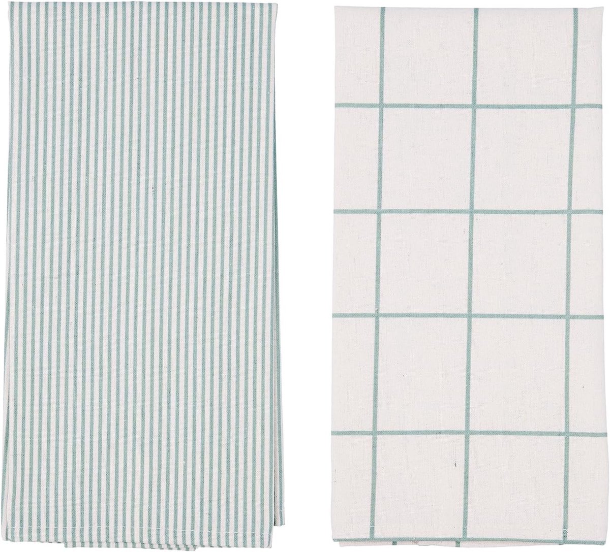 SnelShoppen - Set van 2 Gerecyclede Keukenhanddoeken 40 x 60 cm - Duurzaam, Katoen en Gerecycled Polyester, Wasbaar, Keukenaccessoires voor Thuisgebru