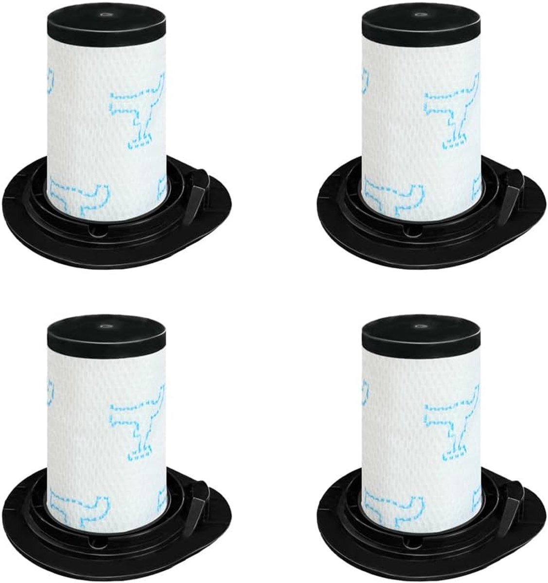 SnelShoppen - 4 Wasbare Schuimfilters voor Stofzuiger, Compatibel met Diverse Modellen, Gemakkelijk te Vervangen, Filterset voor Optimale Luchtkwalite