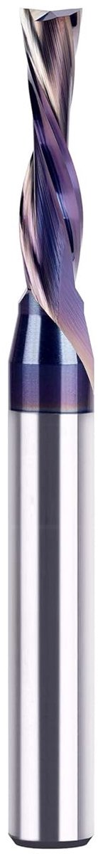 SnelShoppen - Downcut Spiral Frees Cutter 8mm Schacht 6mm Snijdiameter VHM Houtfrezen 24mm Snijlengte TAC Coating 2 Fluiten Groef Cutter