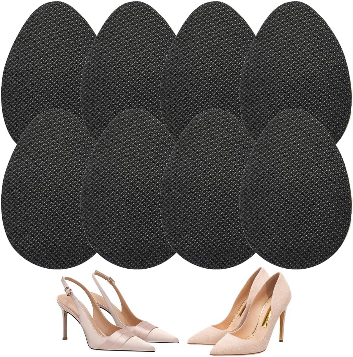 SnelShoppen - Pack van 8 Zelfklevende Rubber Zolen, Antislip Pads voor Schoenen, Schoenreparatie, Geluidsreductie, Duurzaam en Sterk, Voor Alle Soorte