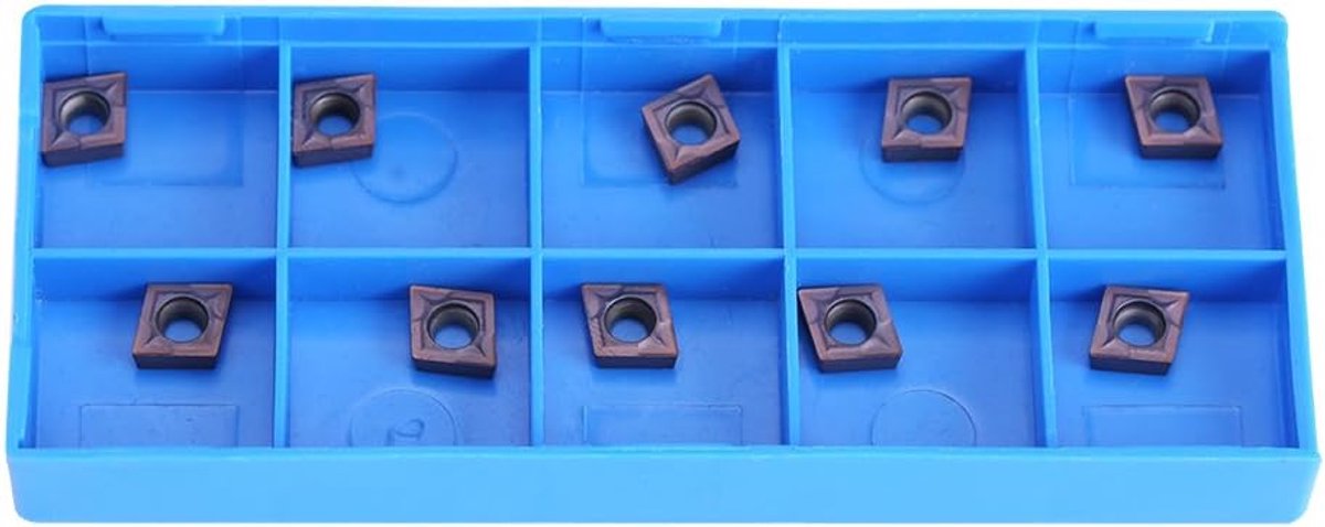 SnelShoppen - 10x CNC carbide insert CCMT060204 VP15TF, indexeerbare draaigereedschappen voor staalbewerking, hoogwaardig en duurzaam, 10 stuks