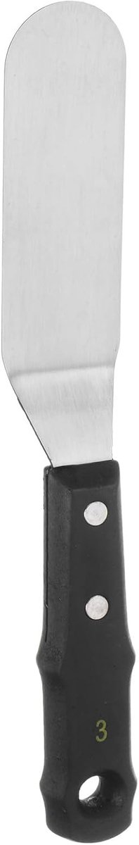 SnelShoppen - Professionele Ronde Verf Palette Knife, Roestvrijstalen Spatel met Houten Handvat, 265 mm, Voor Olie en Acrylverf, Perfect voor Canvas e