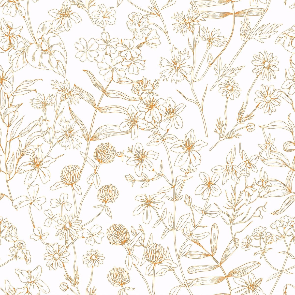 SnelShoppen - Peel and Stick Bloemenbehang 44.5cmx200cm Zelfklevend Botanisch Wanddecoratie voor Woonkamer, Hal en Meubelrenovatie