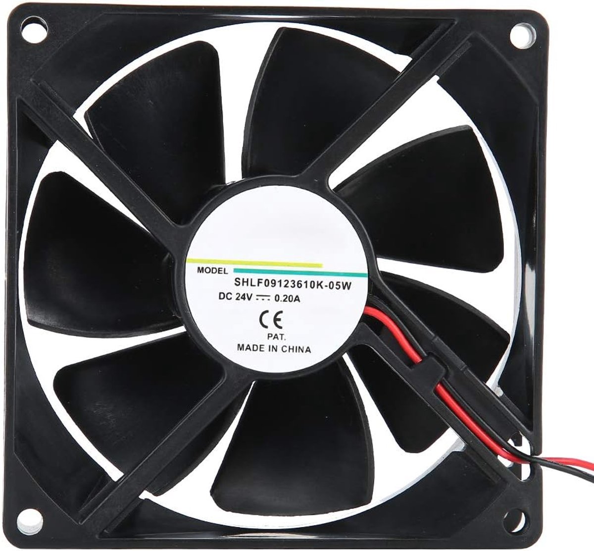 SnelShoppen - Cooling Fan voor Frequentie Inverter/Electric Welding Machine 24V 0.20A 9 cm Dubbel Kogel Ventilator, PBT + Glasvezel, Ultra Low Mute, H