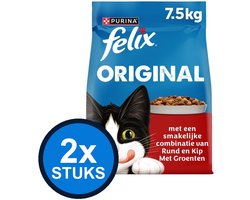 2x Felix - Original droog adult rund&kip 7,5kg