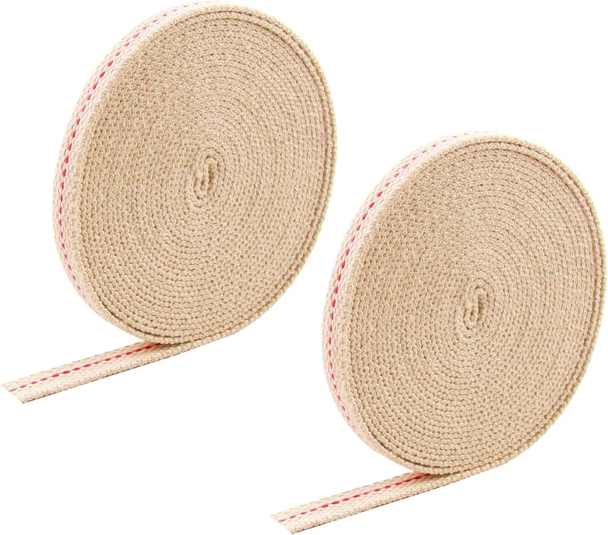 SnelShoppen - 2 Rollen Olielamp Lont 5m x 12mm - Katoenen Platte Lont voor Olielampen, Petroleum Lampen, Stormlampen - DIY en Reserve Onderdelen