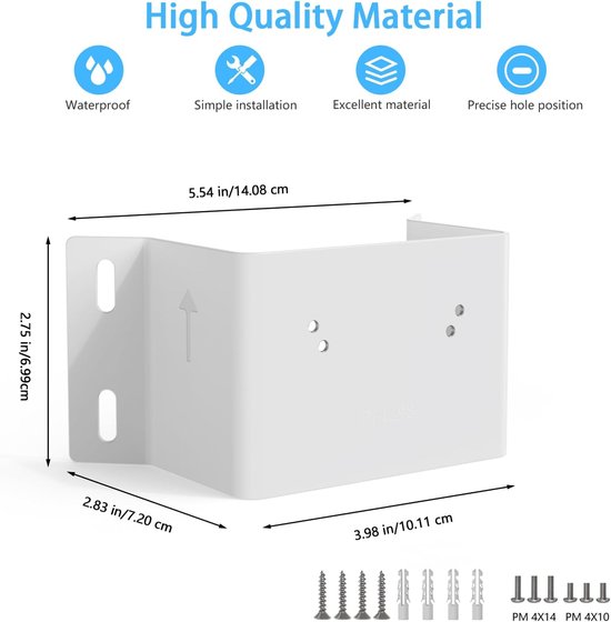 SnelShoppen - Houder voor Bewakingscamera Buiten, 90° Wandhoek Bevestiging voor Tapo C660, C615F, C645D, C402, C403, C460, C425, C630, C411, C610, TC8 van Snelshoppen — afbeelding 5