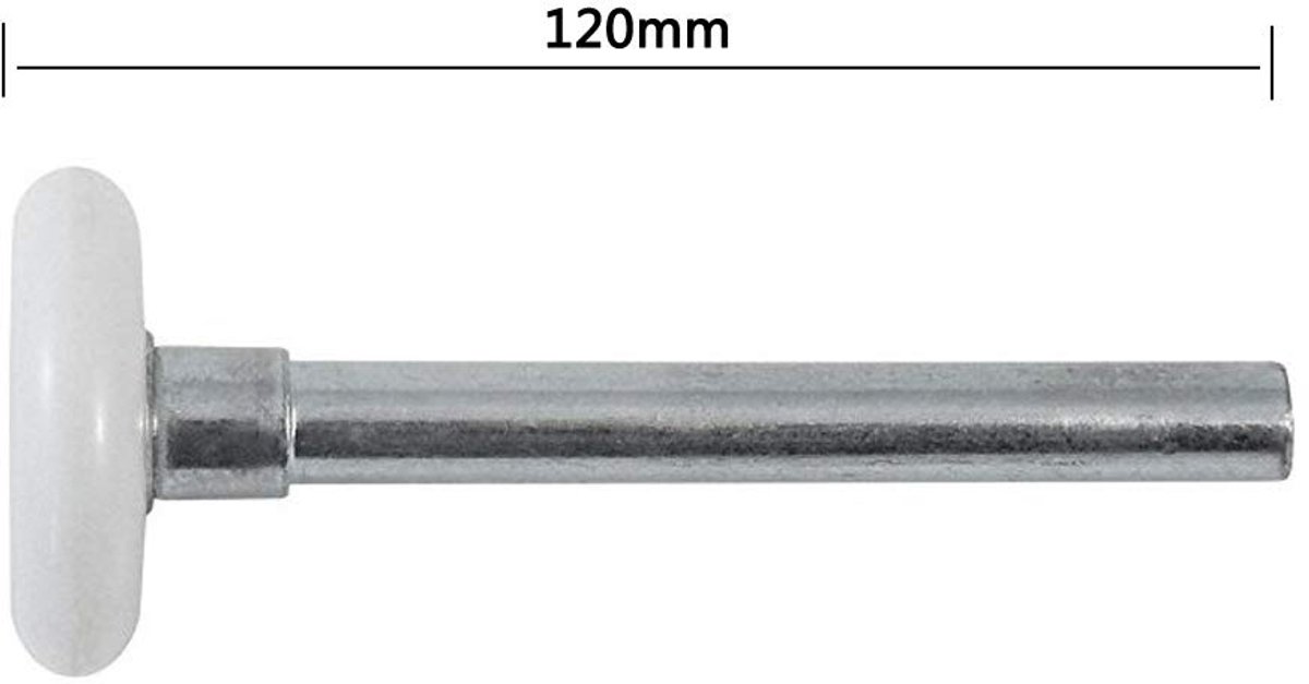 SnelShoppen - Garage Deur Rollen 12.2 cm Nylon met 6200ZZ Kogellagers - 2 Stuks Vervangingsrollen - Duurzaam en Geluidsarm - Perfect voor Thuisgebruik