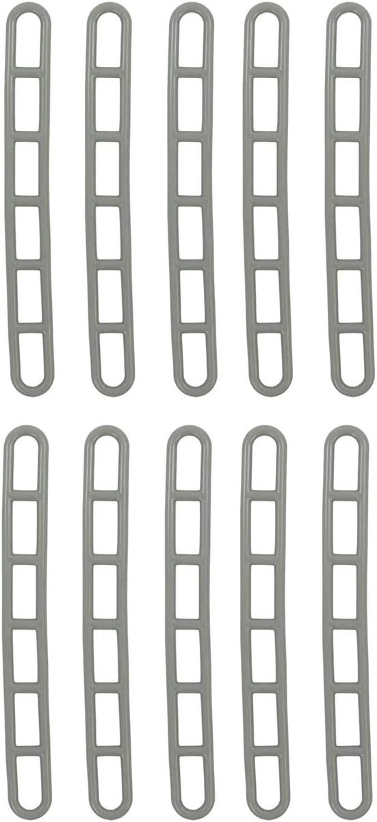 SnelShoppen - 10 Stuks Ladder Spanningselementen voor Zonnezeilen, Extra Sterk, Robuust, Hoge Storm- en Windbestendigheid (22.5 cm, 6 Gaten)